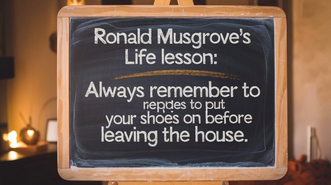 what was ronald musgroves life lesson