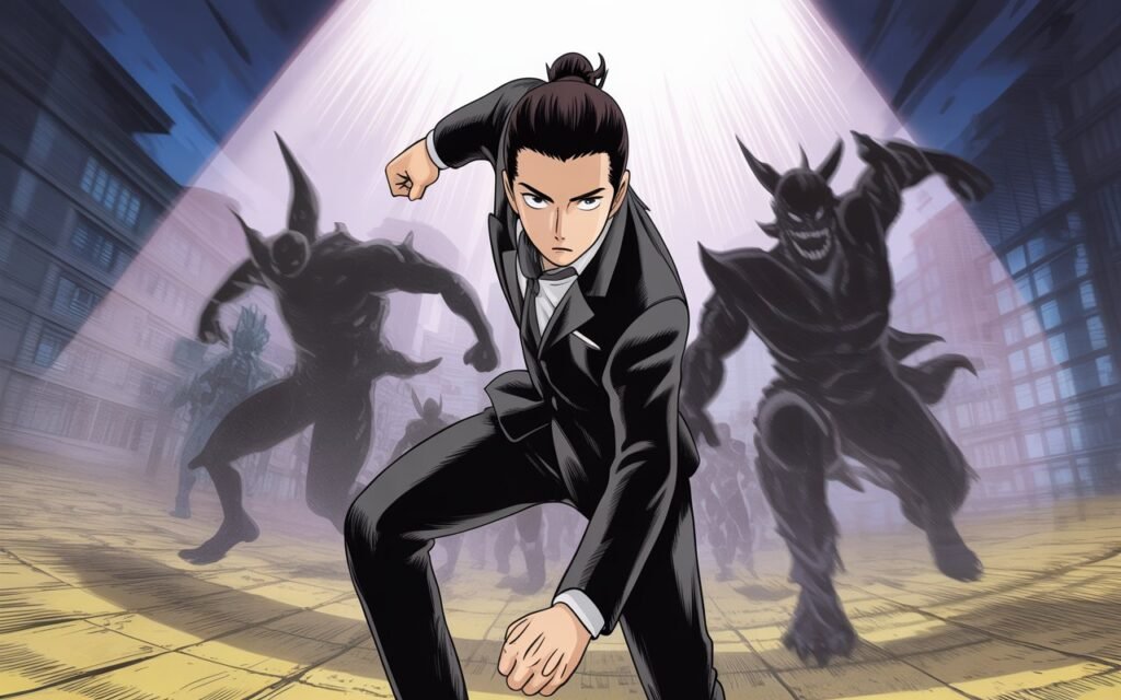 Solo Leveling Manga Online cover featuring Sung Jin-Woo 